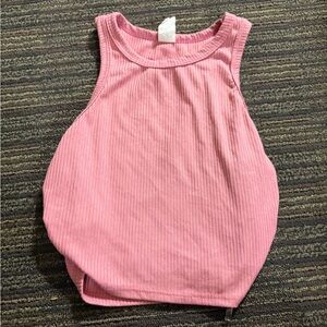 Pink Ribbed Tank Top